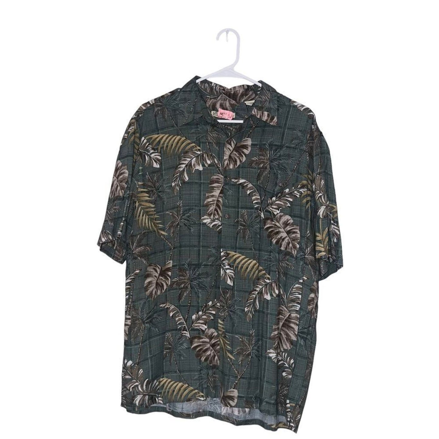 Men's Batik Bay Tropical Casual Button-Down Shirt Size Large