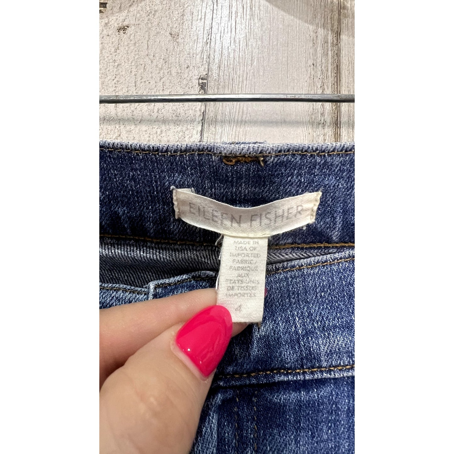 Eileen Fisher Women's High Rise Tapered Jeans Blue Denim Size 4
