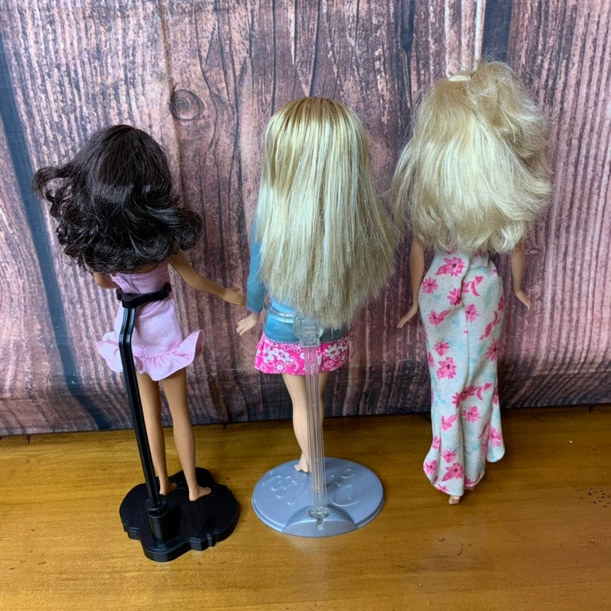Barbie Fashion Doll Lot of 3 W/Outfits 2 Blonde & Brunette