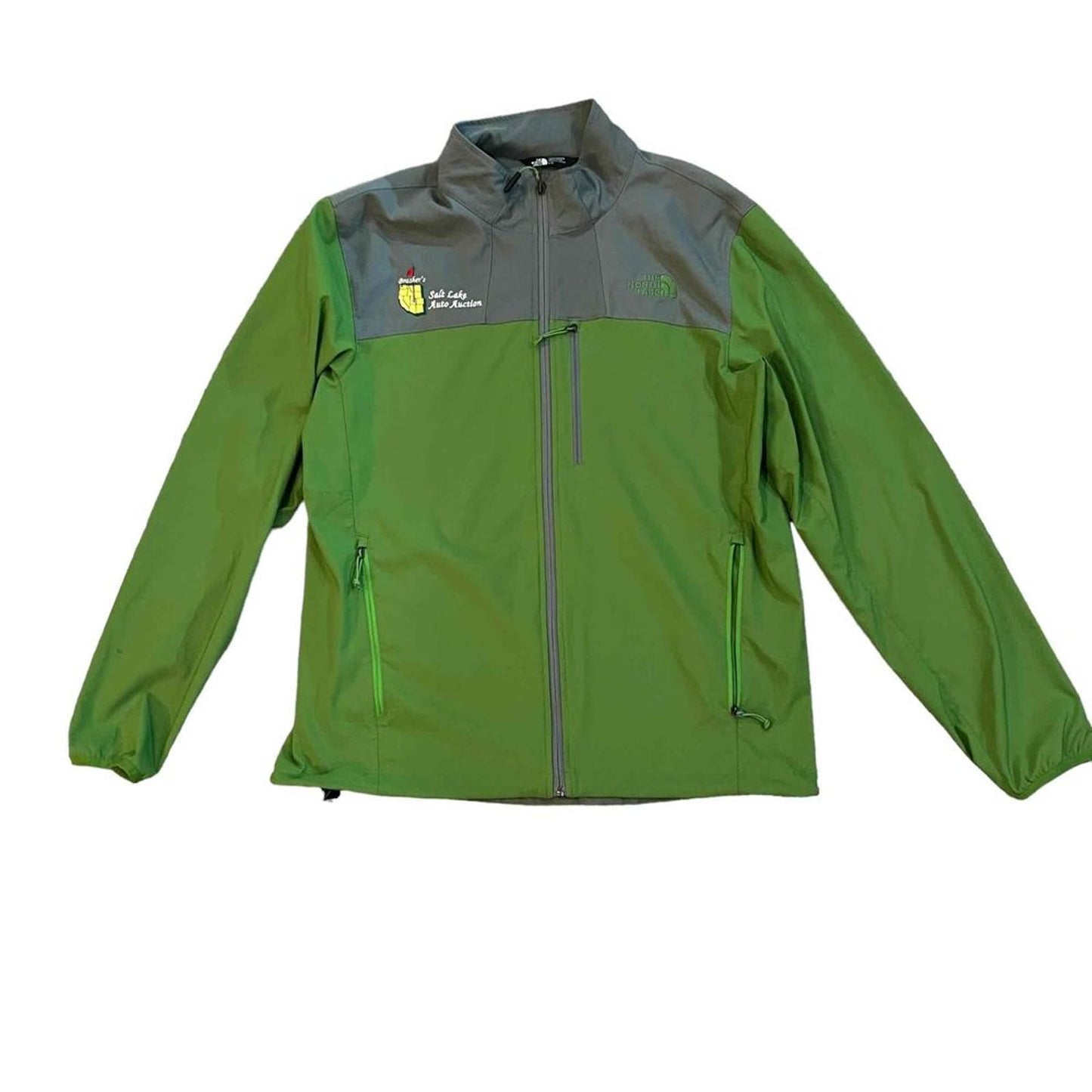 The North Face Men's Green Softshell Water-Resistant Fleece Jacket Size Large