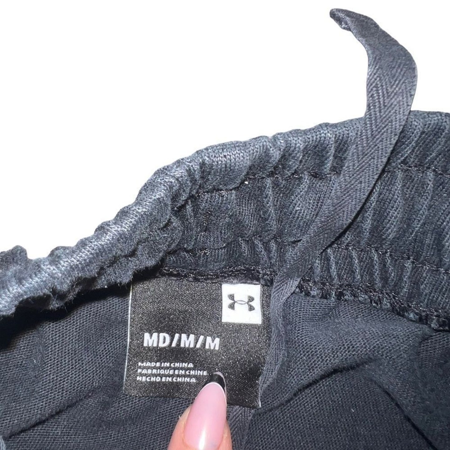 Under Armour Jogger Sweatpants Women's Medium Black Elastic Waist Drawstring
