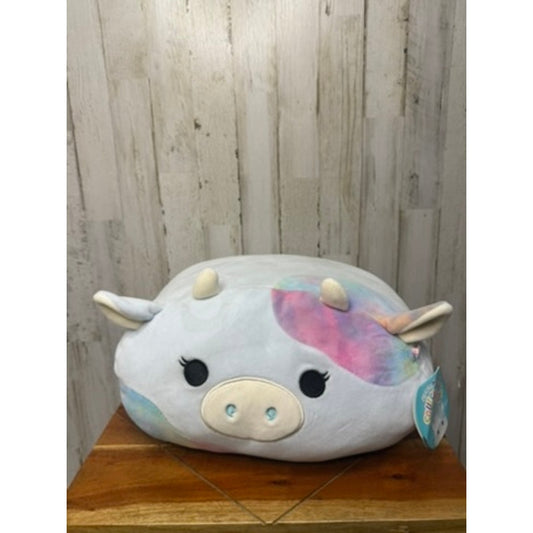 NWT Squishmallows 12" Caedia the Cow Stackable Plush Toy Multicolor
