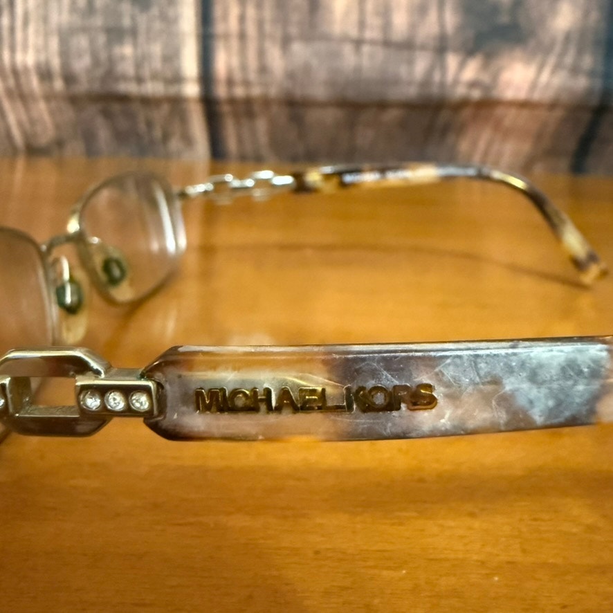 Michael Kors Unisex Bronze Geometric Half-Rim RX Eyeglasses Frames Only