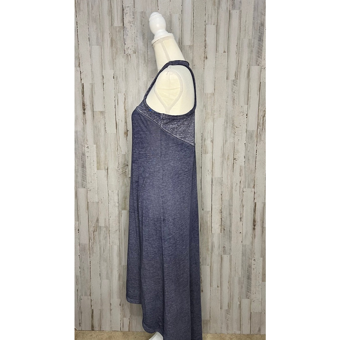 Athleta Women's Sleeveless High Low Maxi Dress Blue Size Medium