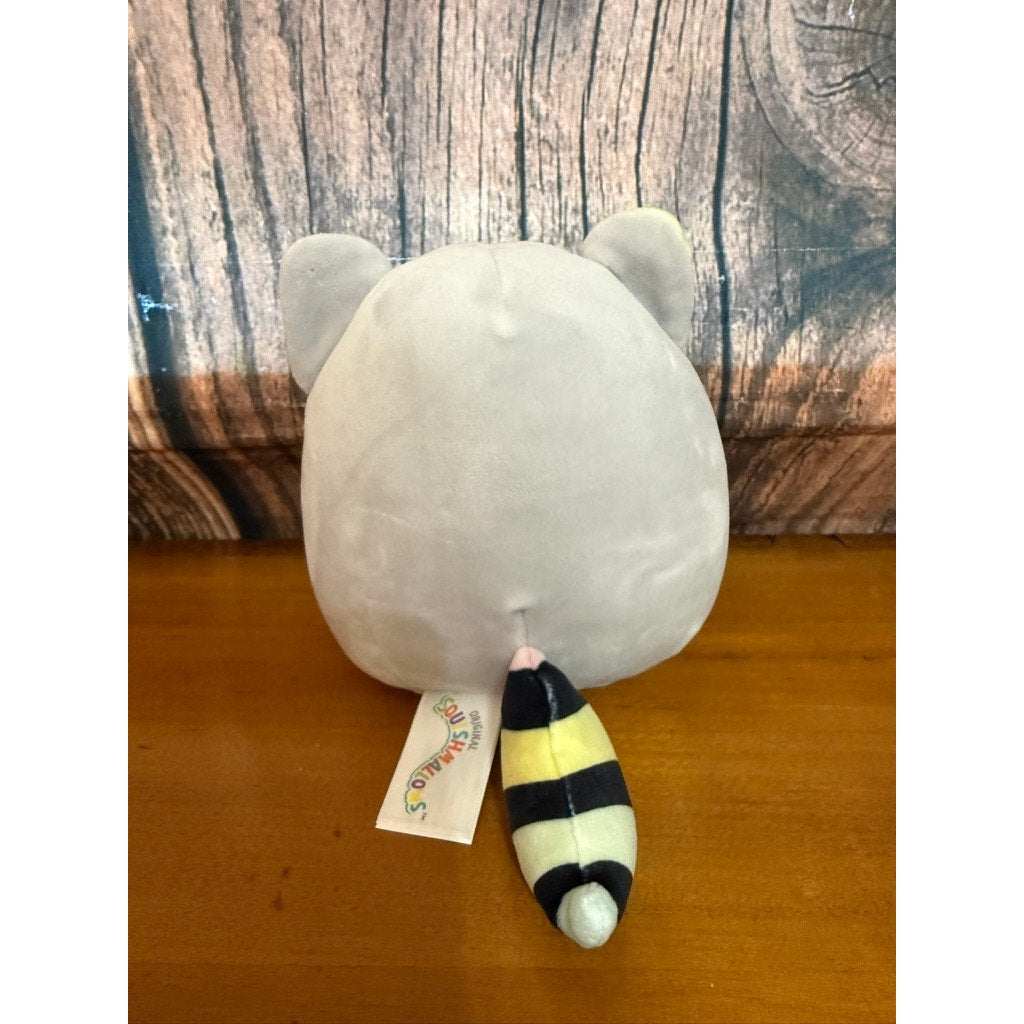 Squishmallows Max the Raccoon 5” Plush Toy Gray Rainbow Belly