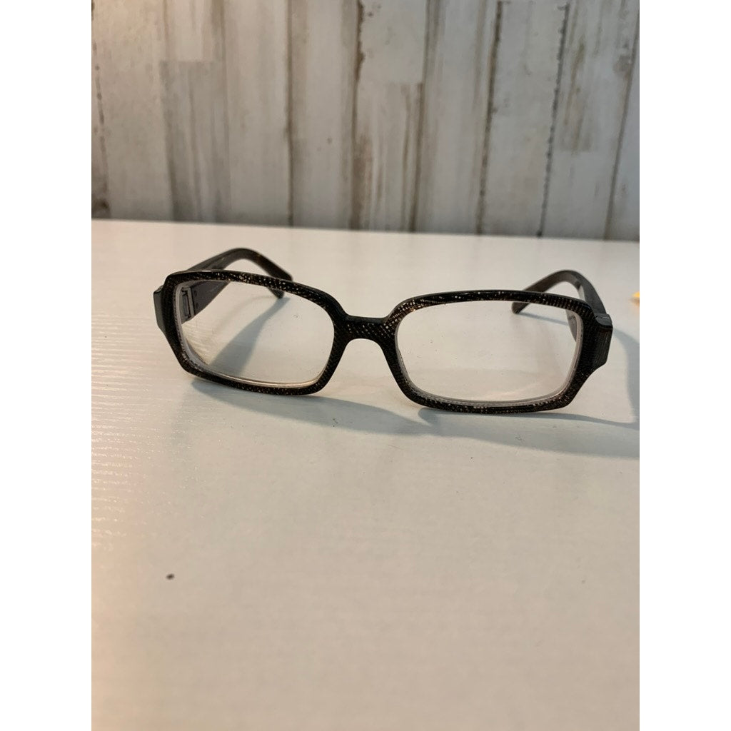 CHANEL Eyeglasses Frames Womens Black Lace Crystal Full Rim