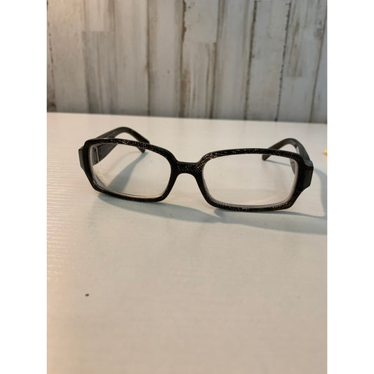 CHANEL Eyeglasses Frames Womens Black Lace Crystal Full Rim