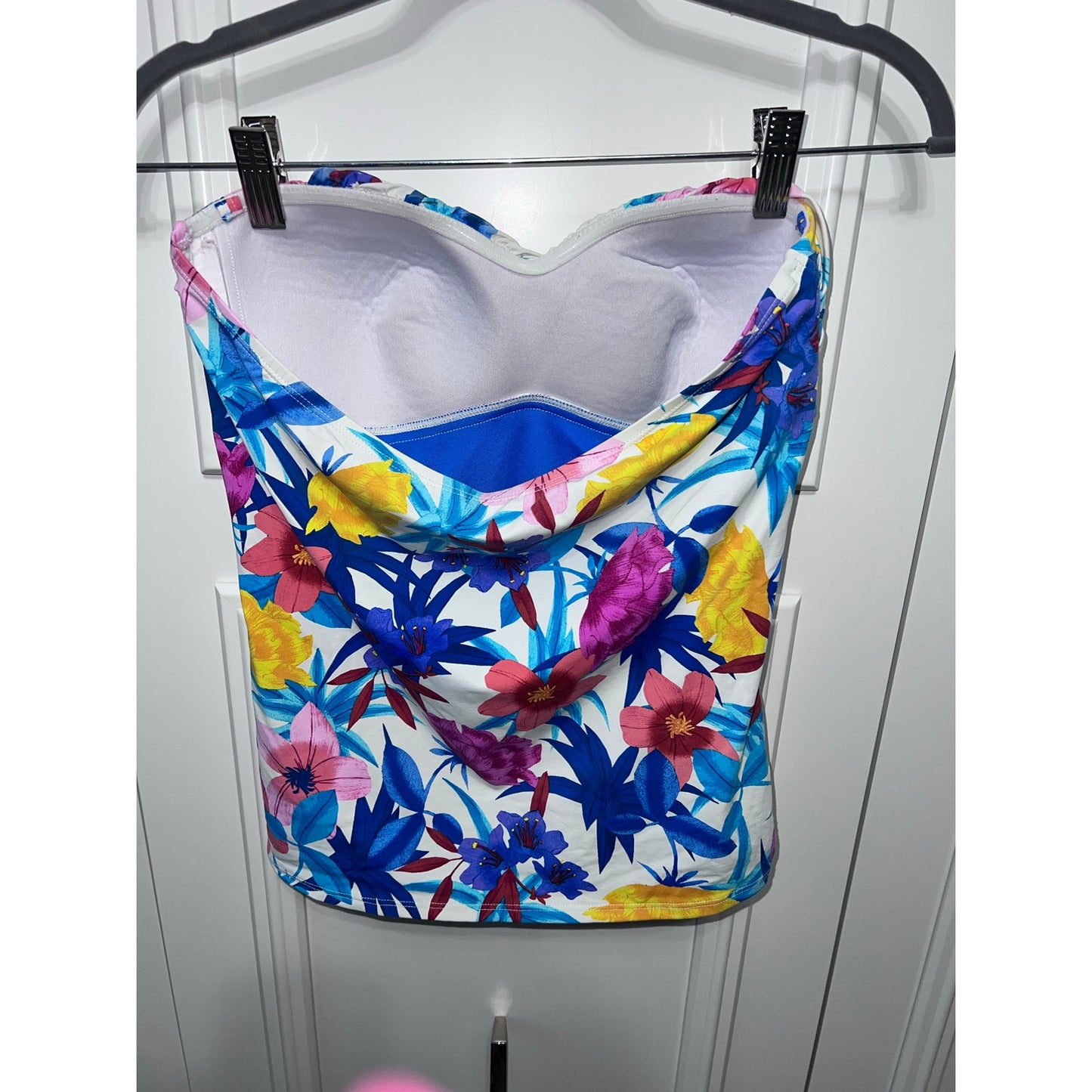 Bleu Rod Beattie Women's Twist Front Floral Tankini Swim Top Size 10