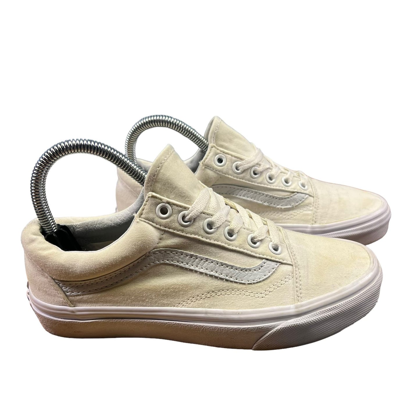 Vans Old Skool Unisex White/Marshmallow Low Top Lace-Up Sneakers Men 5.5/Women 7