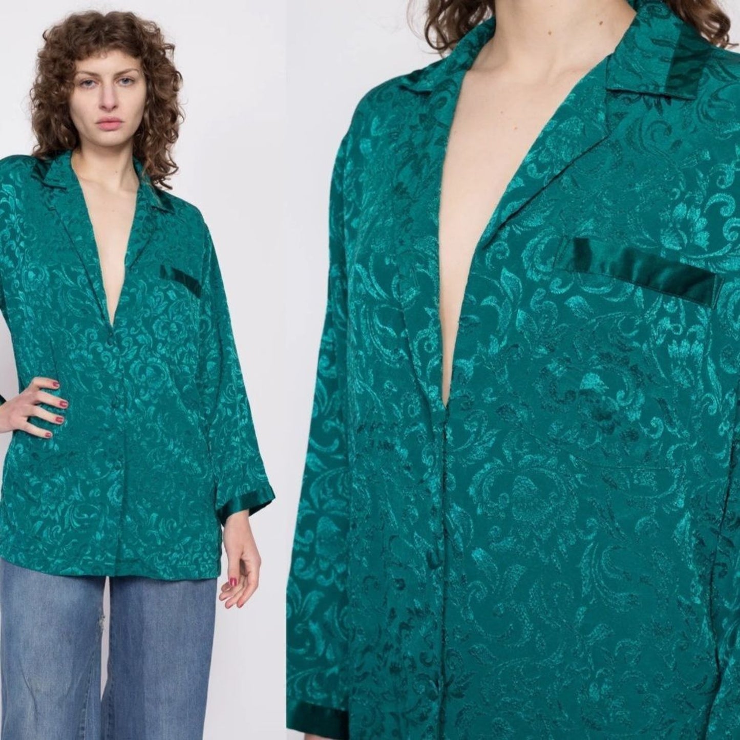 Vintage Victoria's Secret Gold Label Sleepshirt Womens Petite Small Green