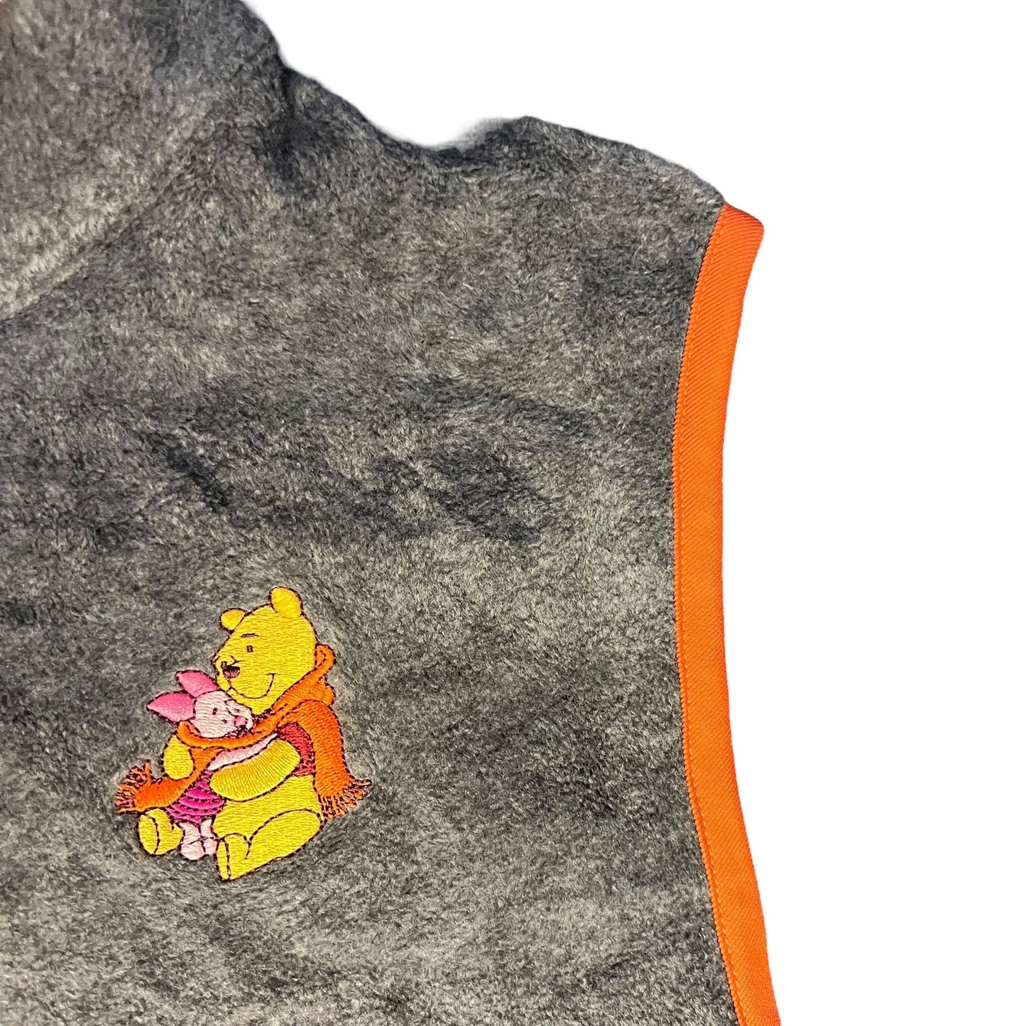 Disney X Pooh Women's 3X Fleece Winnie The Pooh Piglet Gray Full Zip Vest