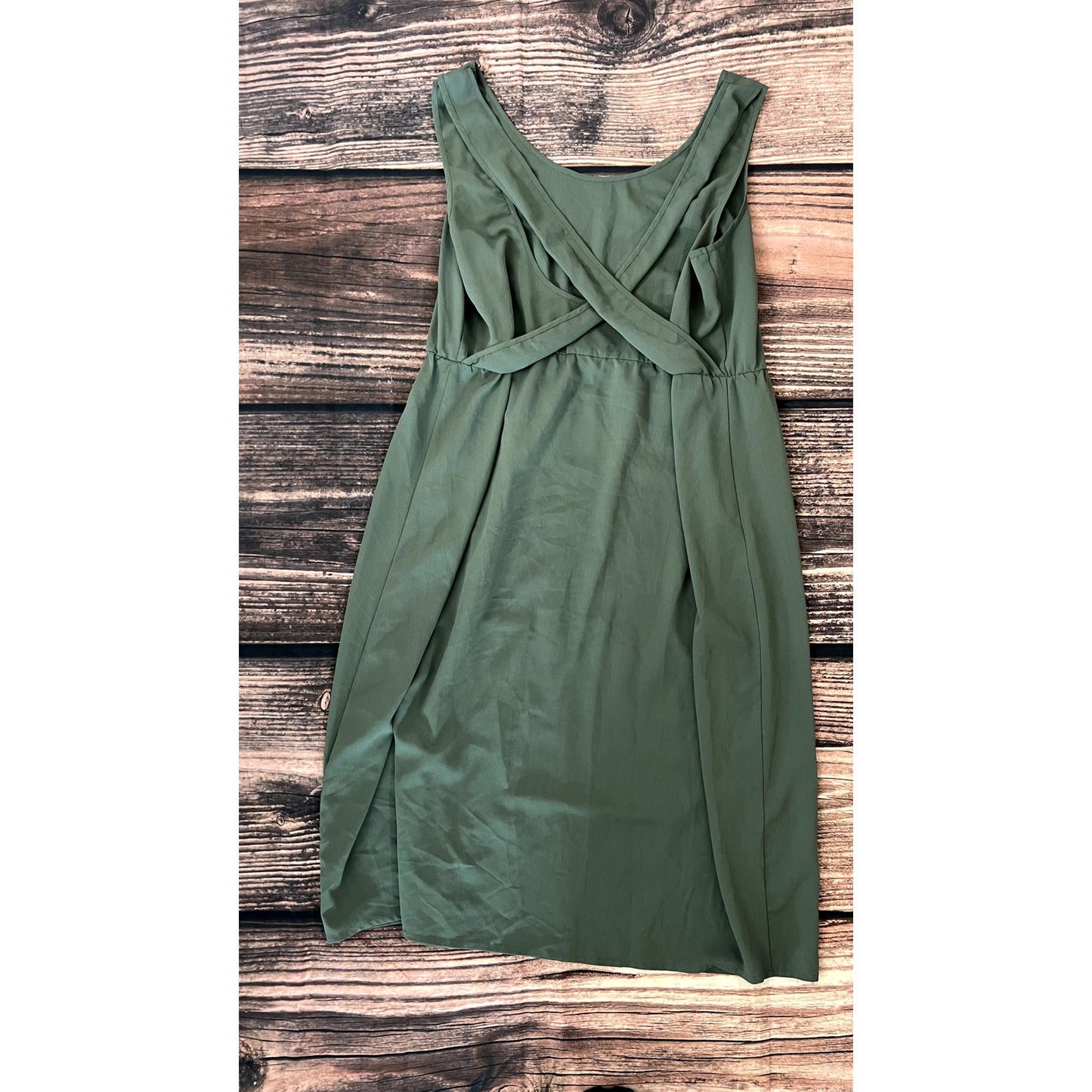 ASOS Curve Women's Plus Size 16 Olive Green Sleeveless Midi Dress