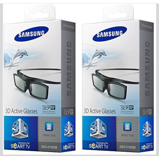 NEW Samsung 3D Active Glasses SSG-5100GB for Video Game Console (2 Pack)