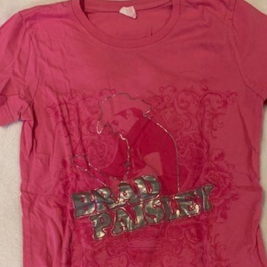 Brad Paisley 2012 Pink Concert Shirt L EUC