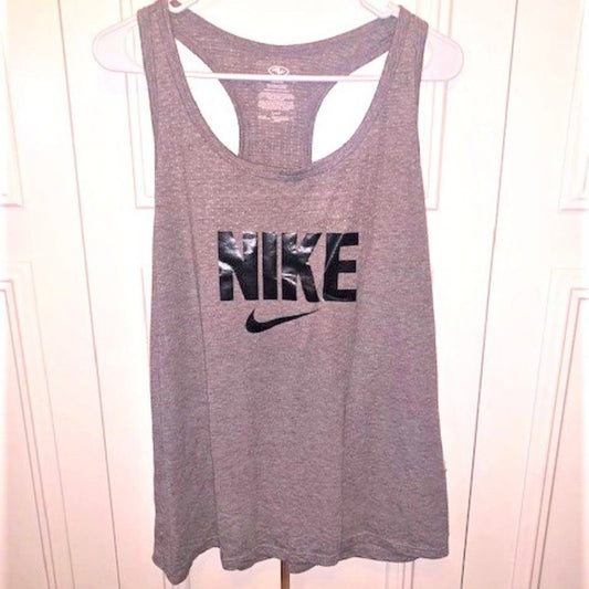 Grey active performance tank top L