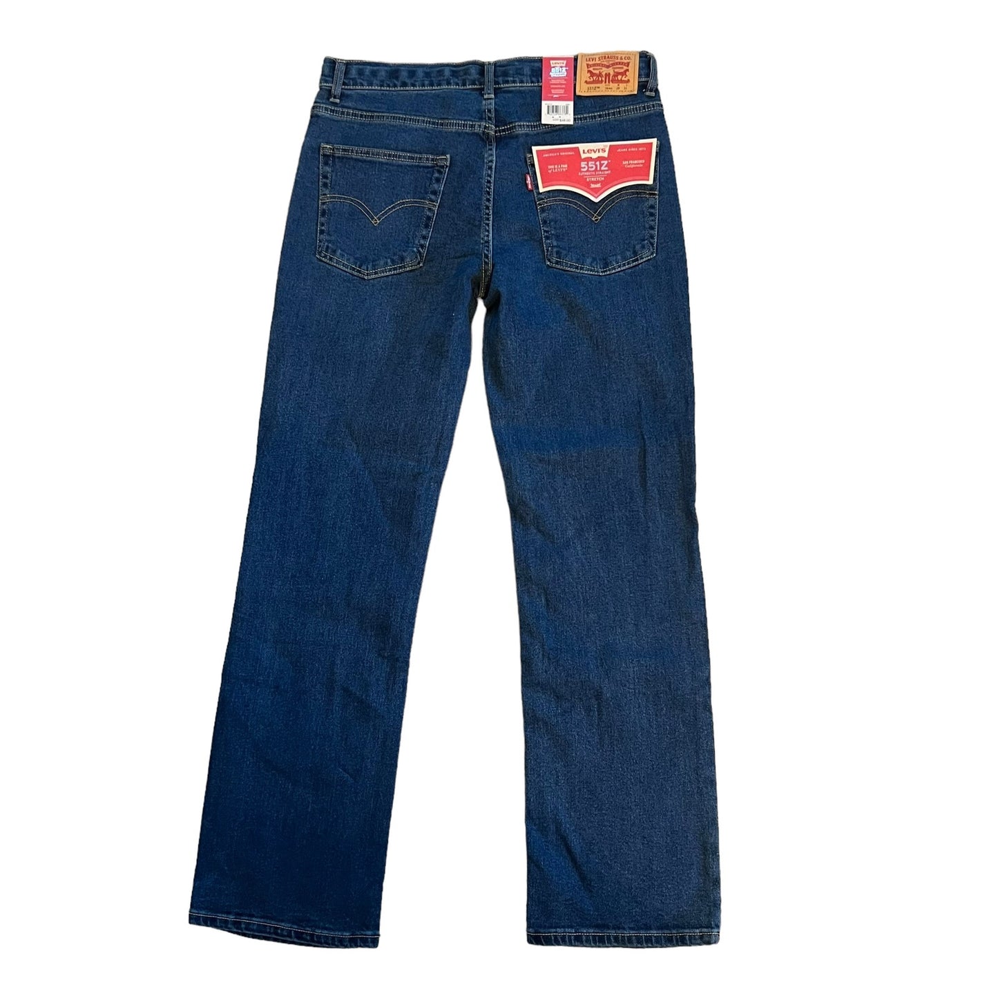 NWT Levi’s Boys Size 29x31 5512 Authentic Straight Stretch Fit Blue Jeans