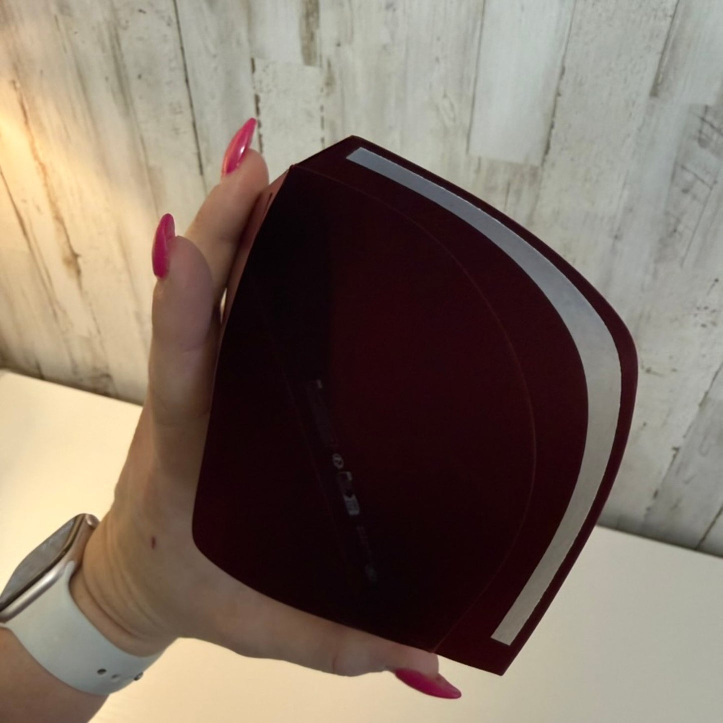 Gucci Burgundy Maroon Glossy Logo Envelope Receipt Holder Gift Packaging 6"x4.5"