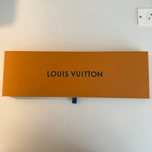 Louis Vuitton Orange Drawer-Style Gift Presentation Box Blue Ribbon Pull