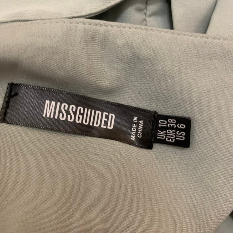 Missguided Pants Womens Size 6 Seafoam Green Belted