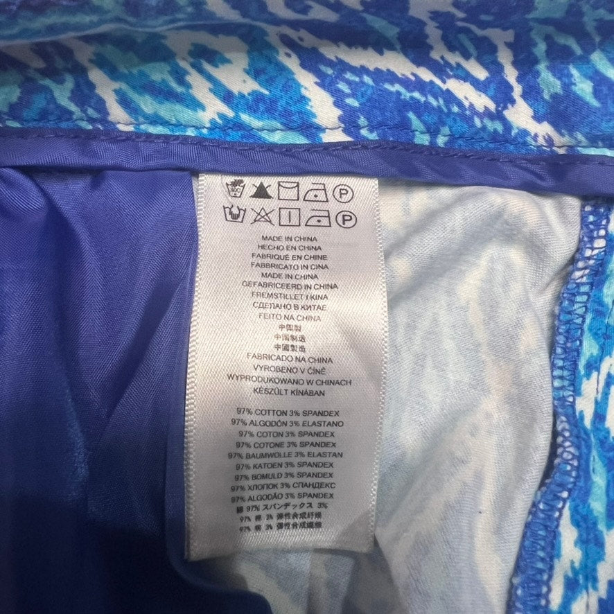 Michael Kors Women's Size 8 Blue Geometric Ankle Pants Casual
