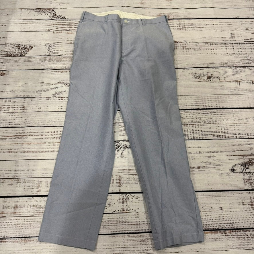 Brooks Brothers 346 Dress Pants Mens 36x32 Gray Flat Front Business Formal