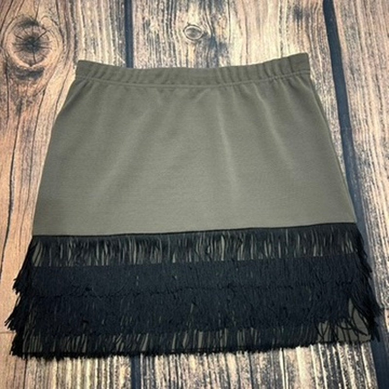 BB Dakota Women's Tassel Fringe Bodycon Mini Skirt Multicolor Size Small