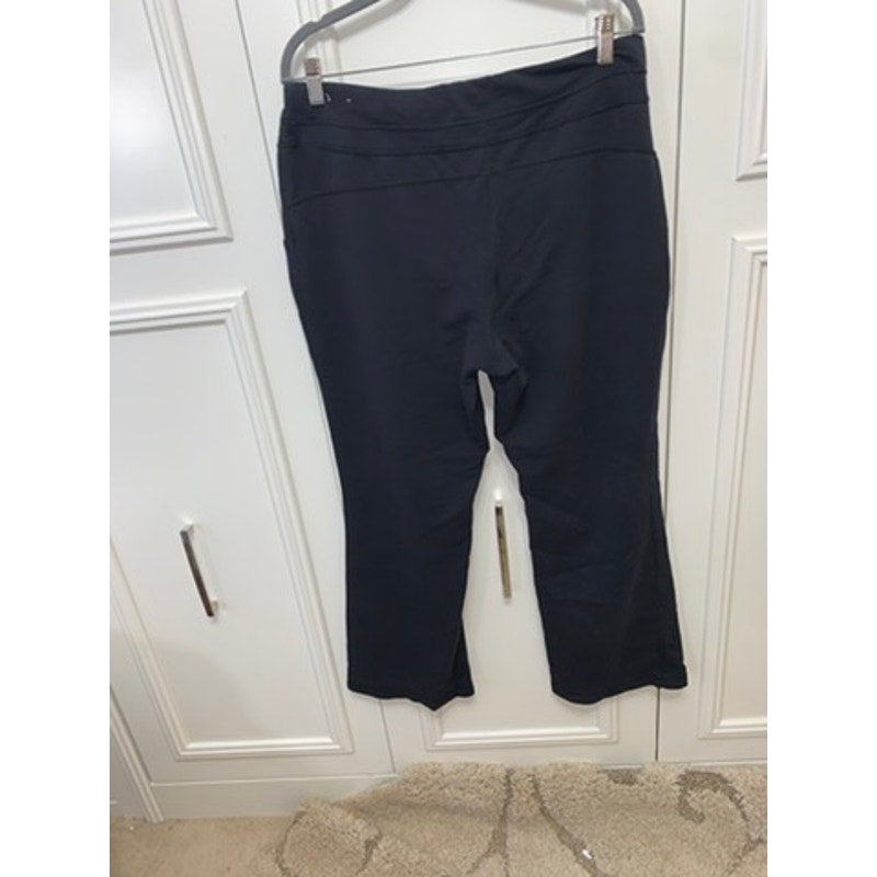 Made for Life Women's Black Sweatpants 1X Casual Drawstring Waistband Pockets