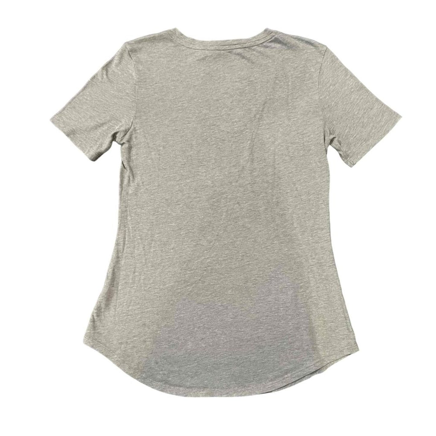 Victoria's Secret T-Shirt Womens Size Small Gray Heather V-Neck Short Sleeve
