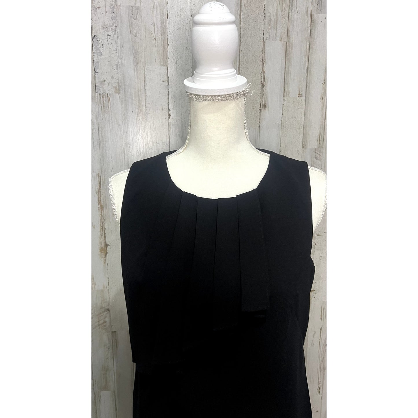 Calvin Klein Women's Black Sleeveless Sheath Dress Size 8 Midi Formal Workwear