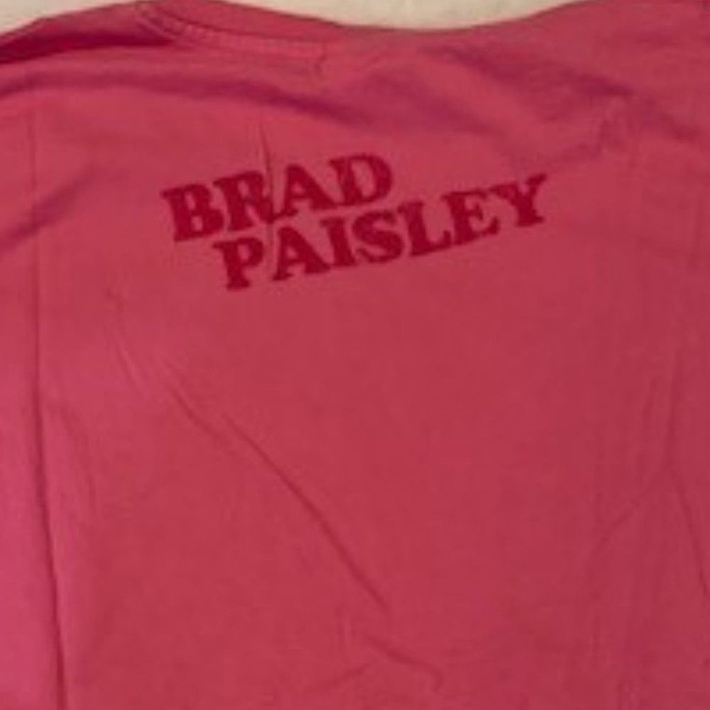 Brad Paisley 2012 Pink Concert Shirt L EUC