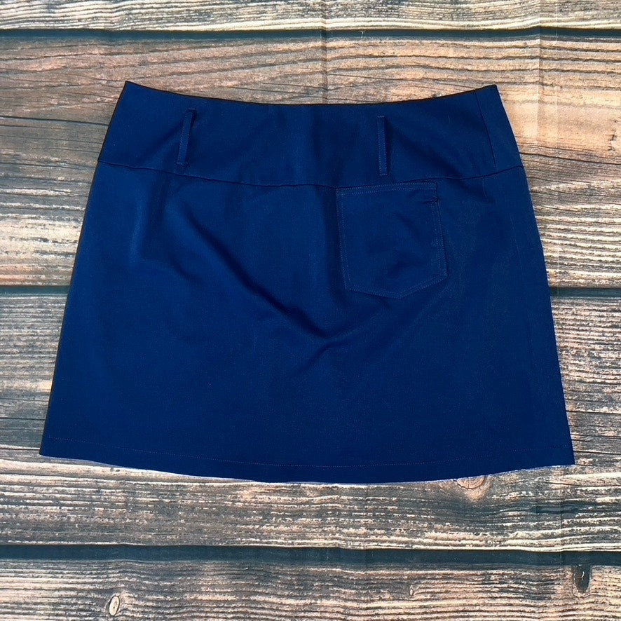 Golftini Women's Pleated Golf Skort Blue Size 16 A-Line Casual Short