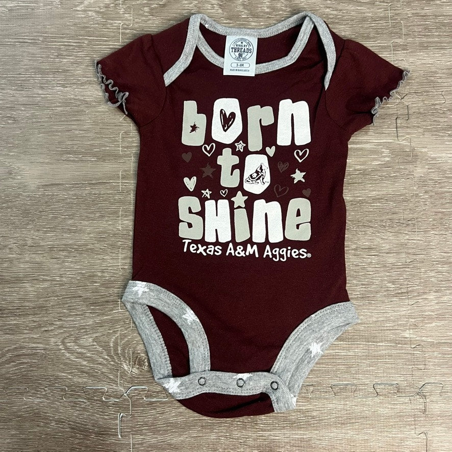 NWT Texas A&M Aggies Infant 3-Pack Bodysuit Set Multicolor Unisex Size 3-6 Month