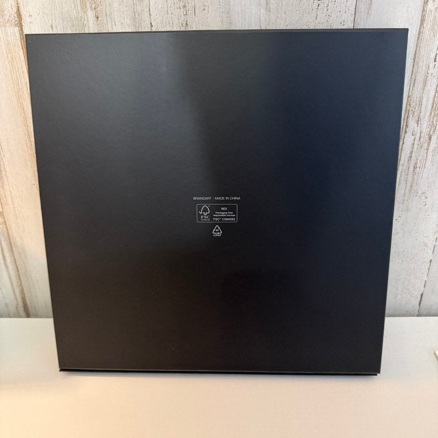 Versace Large Gift Presentation Box Matte Black Lid Silver Medusa Logo