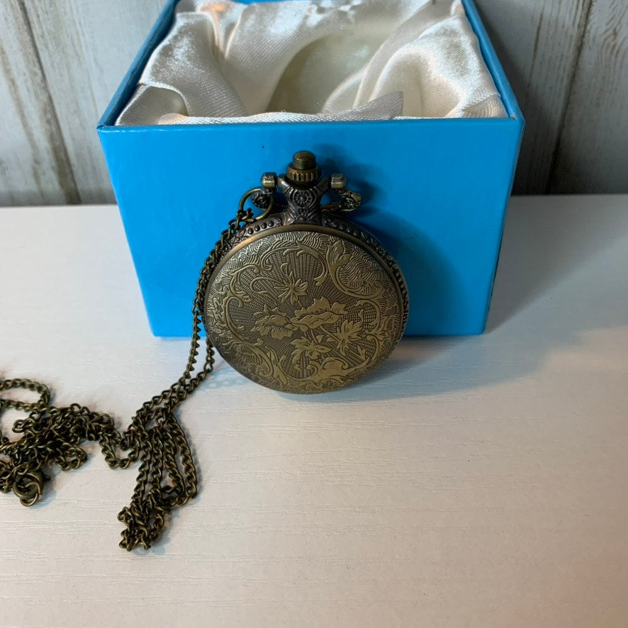Nightmare Before Christmas Quartz Pocket Watch Necklace