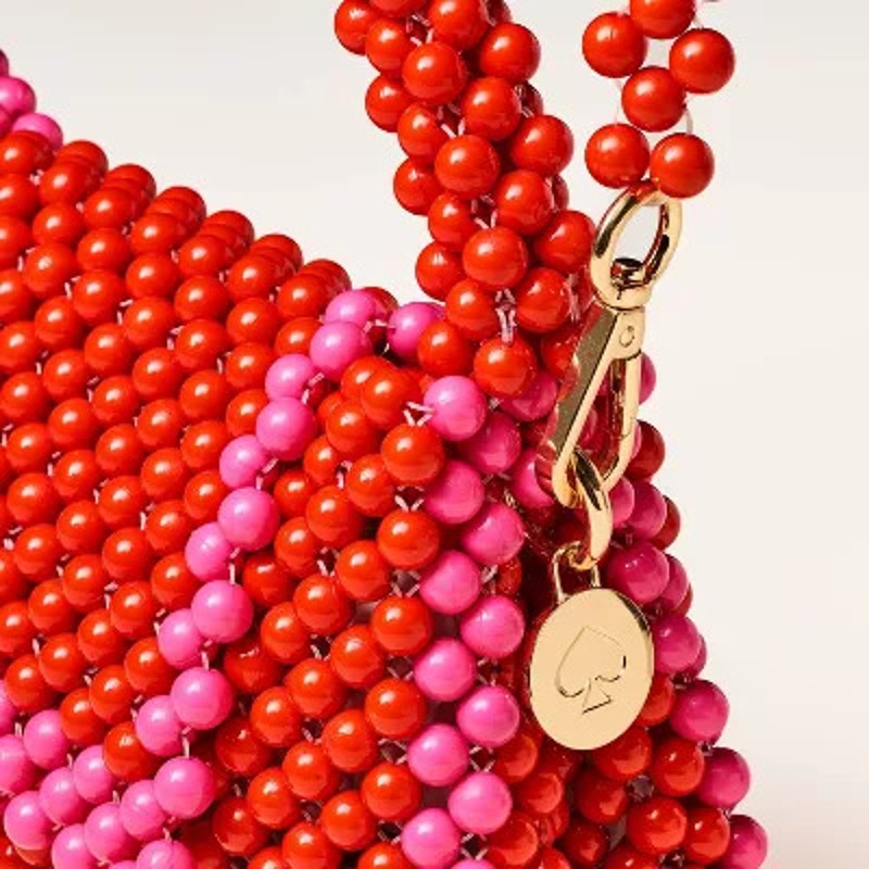 NWT Kate Spade x Target Women's Red & Pink Beaded Shoulder Bag Casual