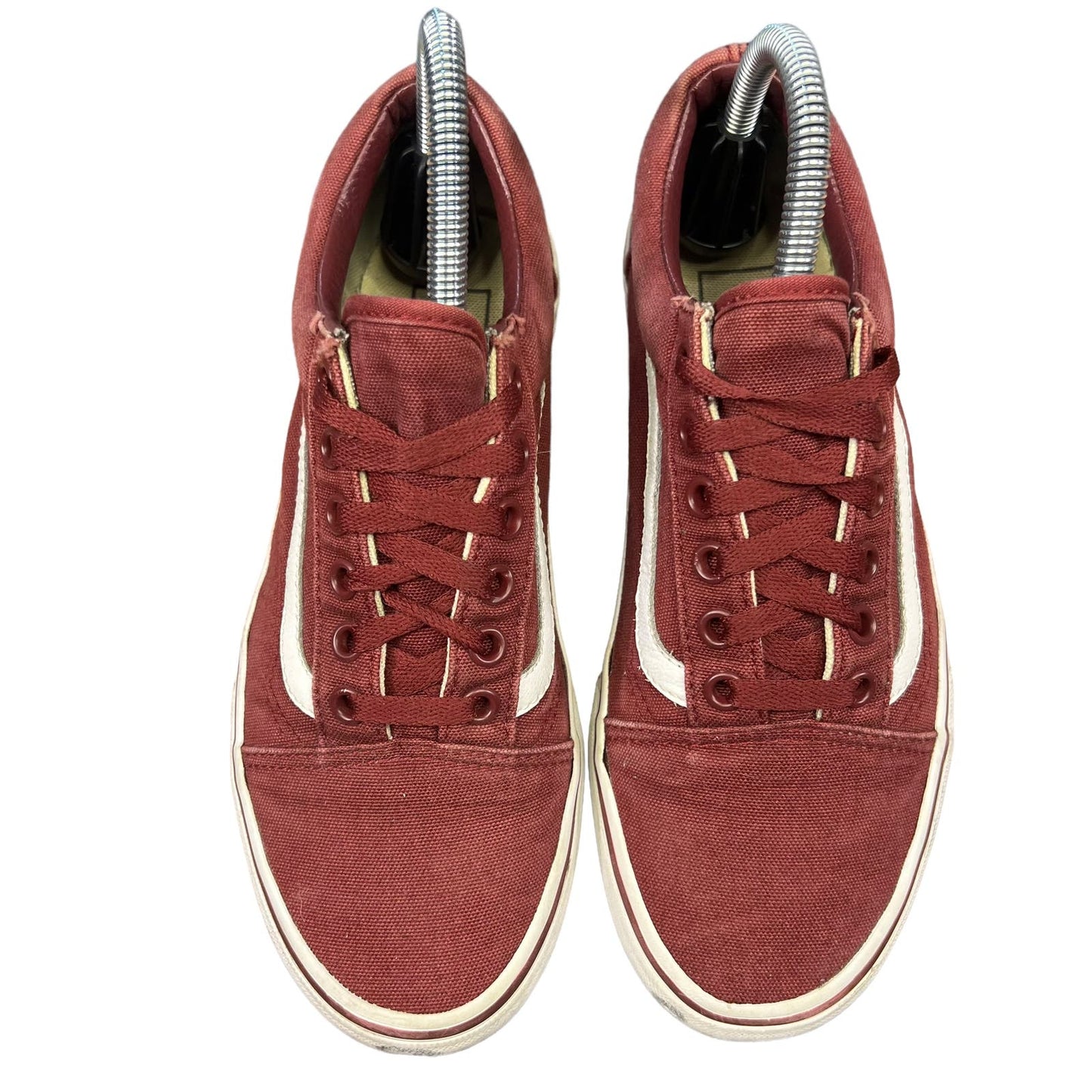 VANS Old Skool Burgundy Canvas Unisex Lace-Up Sneakers Men's 6/Women's 7.5