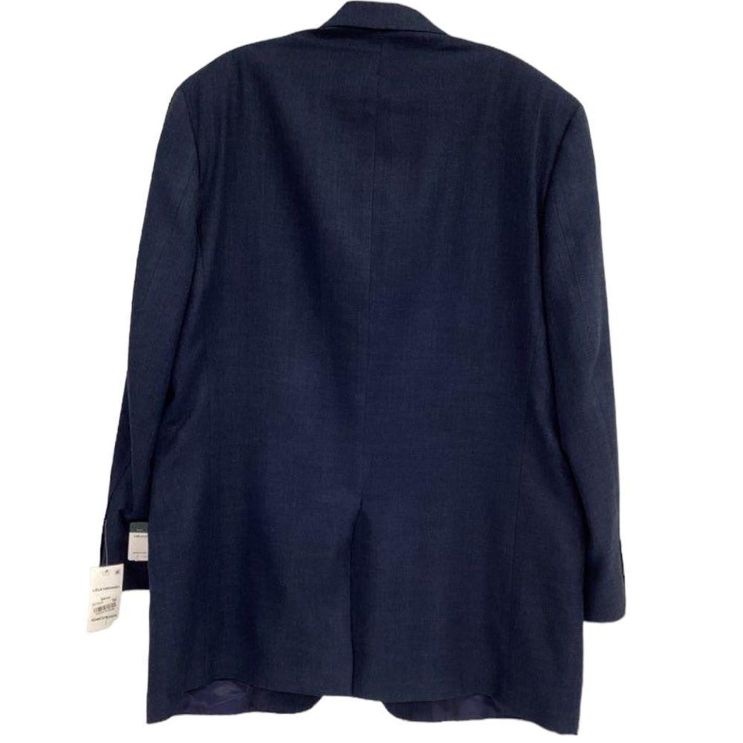 NWT Lauren Ralph Lauren Sport Coat Blazer Mens 46L Navy Solid 2-Button Long