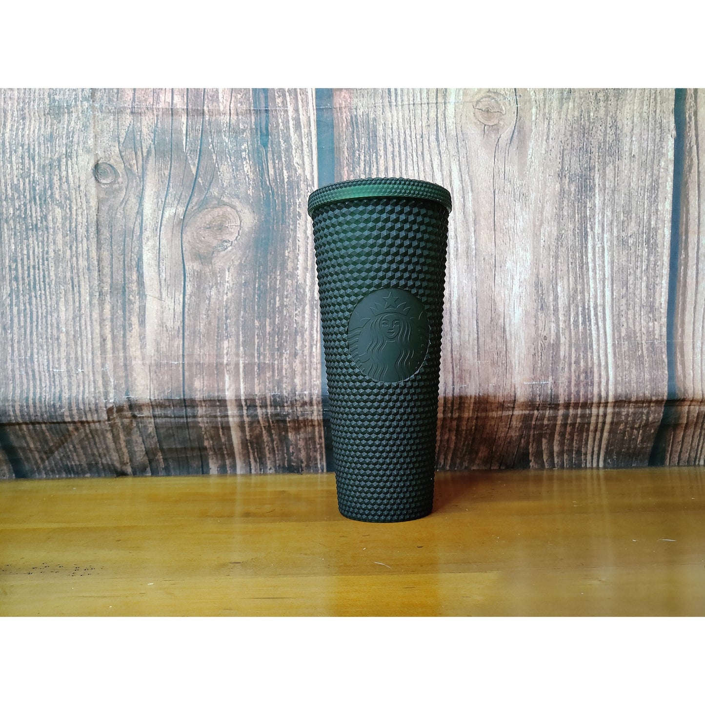 Starbucks Matte Dark Green Studded Cold Cup Tumbler 24 oz NO STRAW