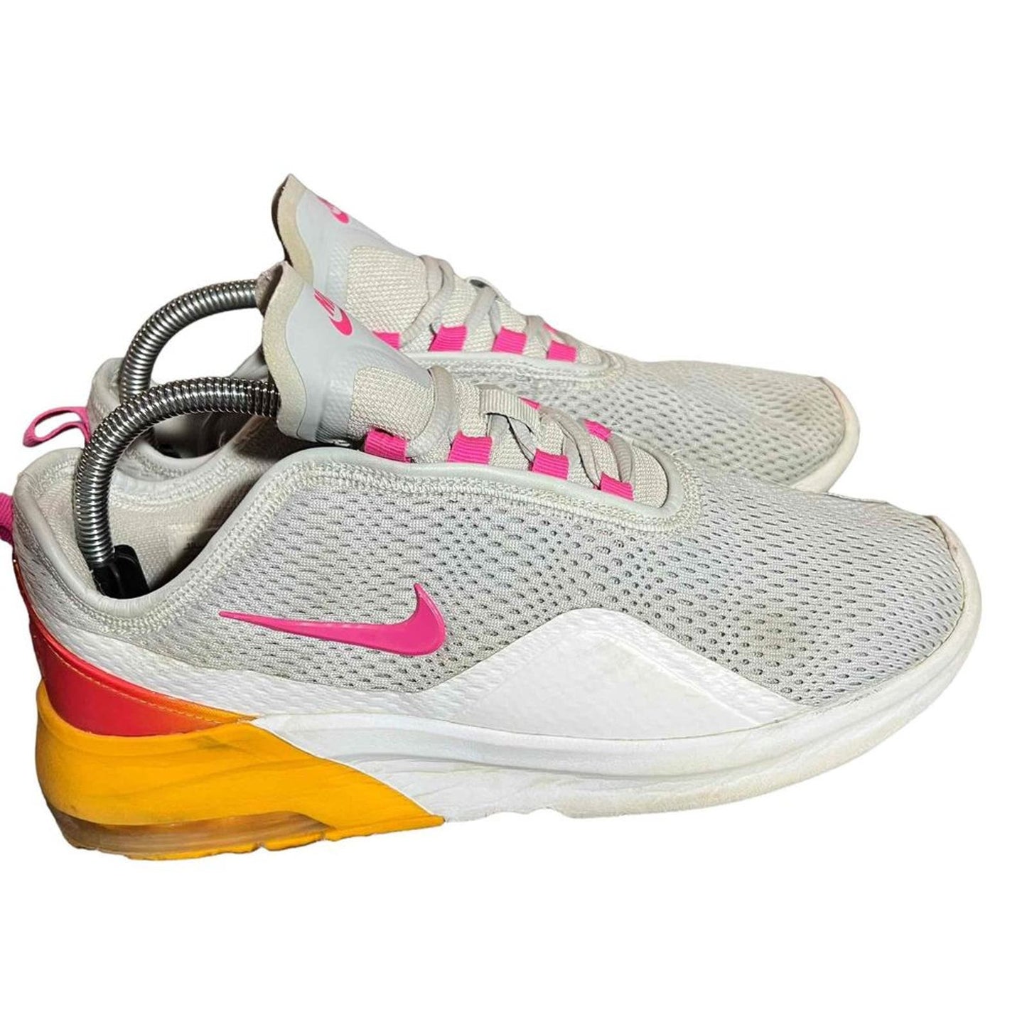 Nike Air Max Motion 2 Women's 10 Grey/Fuchsia/ Orange Sneakers