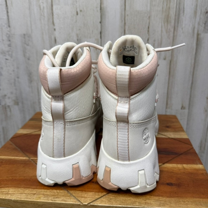 NEW Timberland Women's GreenStride Edge Waterproof Ankle Boots White Size 9.5