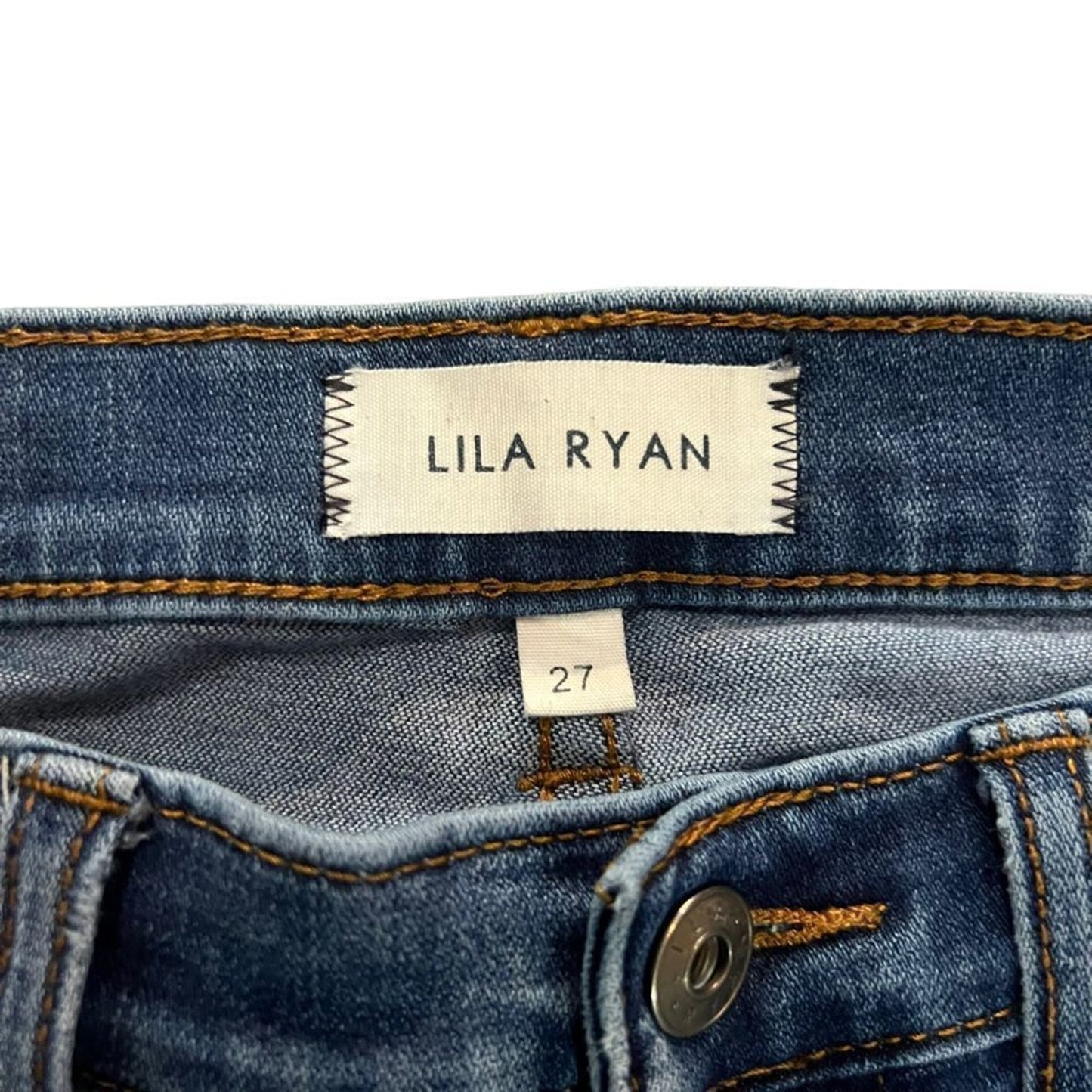 Lila Ryan Women's Skinny Jeans Size 27 Mid Rise Medium Blue Wash Stretch