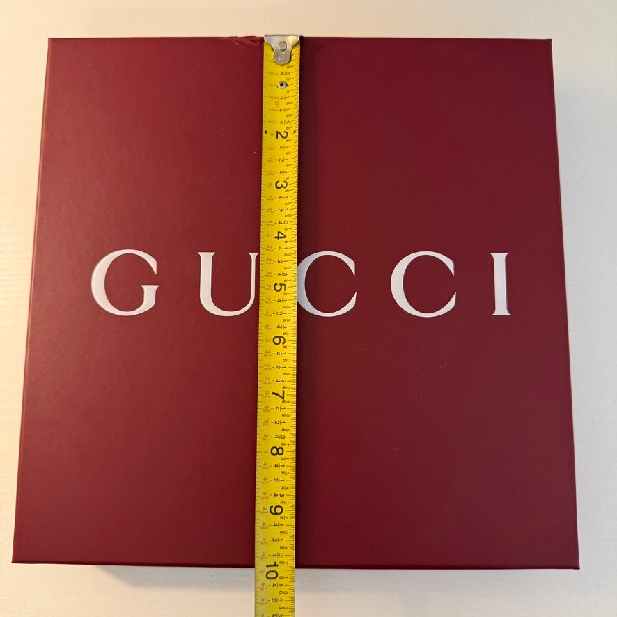 Gucci Gift Storage Box with Lid Burgundy Maroon Large Logo Store Packaging