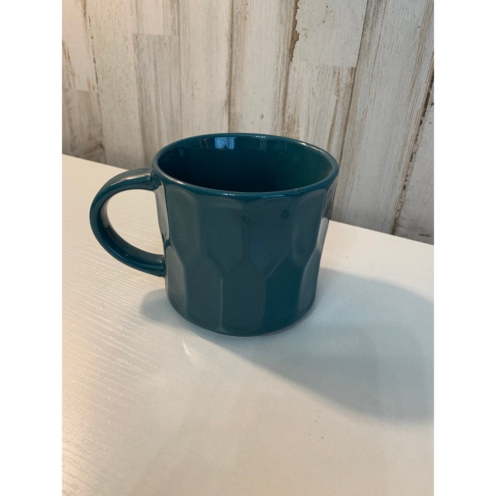 Starbucks Teal Faceted Stacking Coffee Mug 14 fl oz