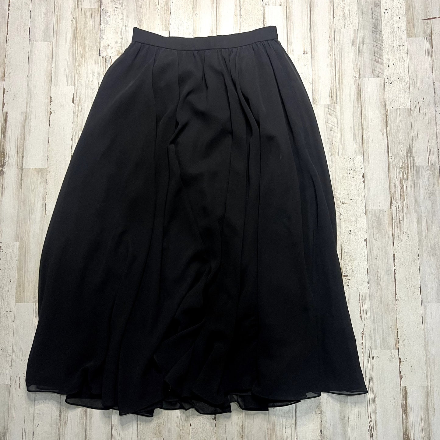 Vintage Adrianna Papell Evening Essentials Black A-Line Midi Skirt Size 8