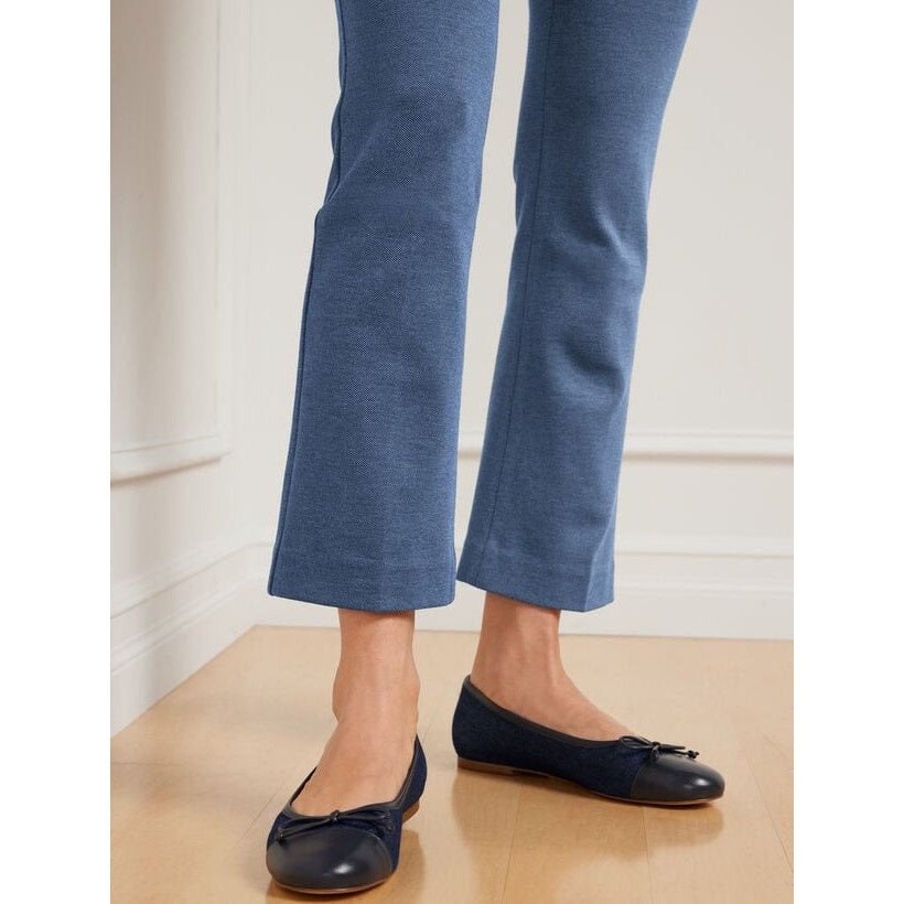 Talbots Blue Denim Heather Pull-On Montauk Pants Women's 8