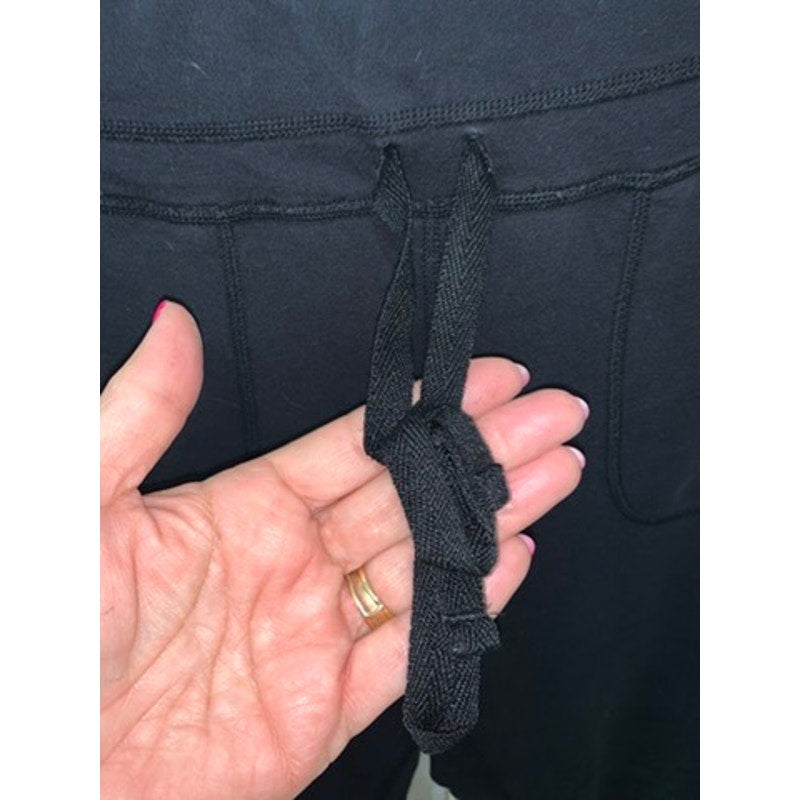 Made for Life Women's Black Sweatpants 1X Casual Drawstring Waistband Pockets