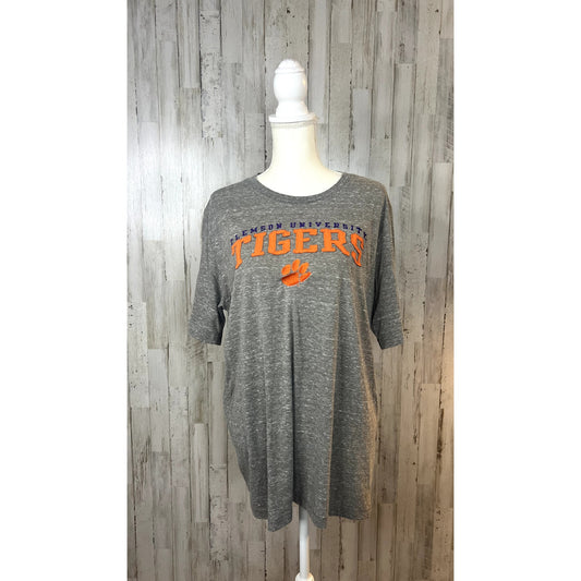 Champion Clemson University Tigers Men's XL Gray T-Shirt Short Sleeve Graphic