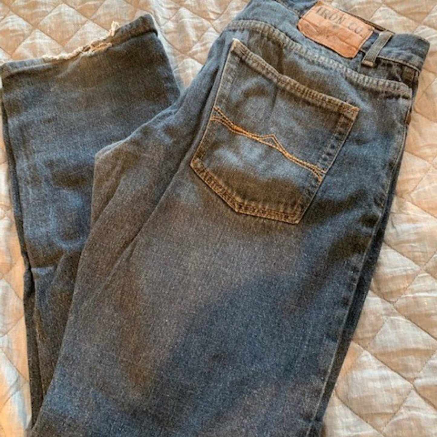 Iron co straight leg blue jeans 34 W 34L