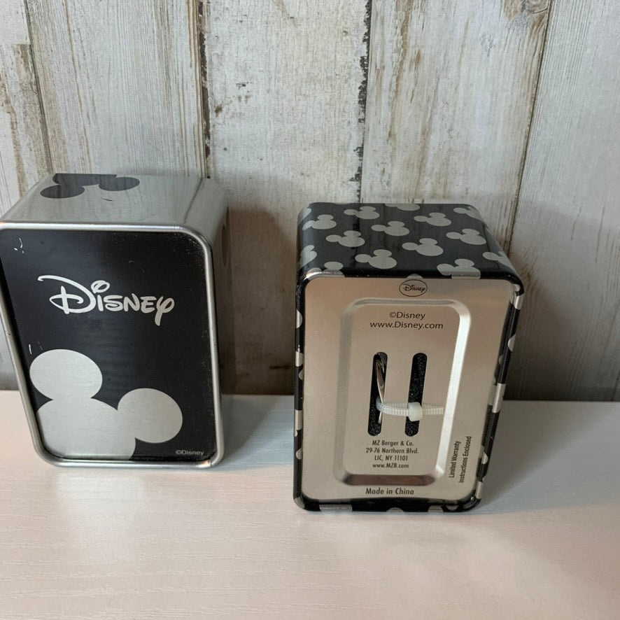 Disney Mickey Mouse Womens Wristwatch Silver Gold w/ Box