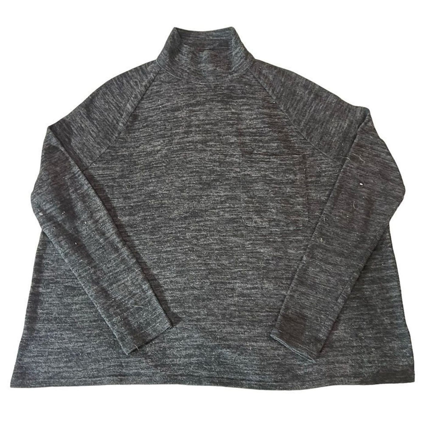 BDG Charcoal Grey Oversized Mock Neck Pocket Sweater Size Small